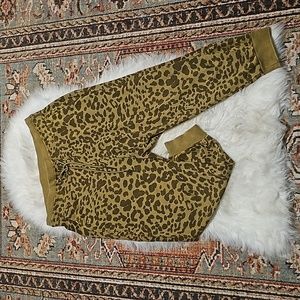 Joy Lab Sweats / Sweatpants with Leopard Print Size Large